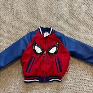 Spider-Themed Red and Blue Kids Jacket